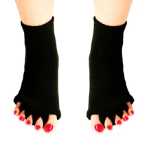 1 пара, носки для выравнивания ног, для йоги, гимнастики, массажные, с открытым носком, разделители, носки с полупальцами, ENA88