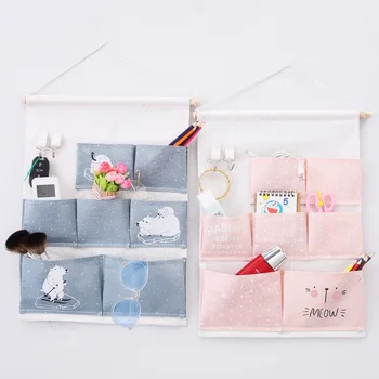 

Wall Mounted Storage Bag Waterproof Hanging Storage Bag Basket Wardrobe Sundries Cosmetics Makeup storage Big Capacity Bag