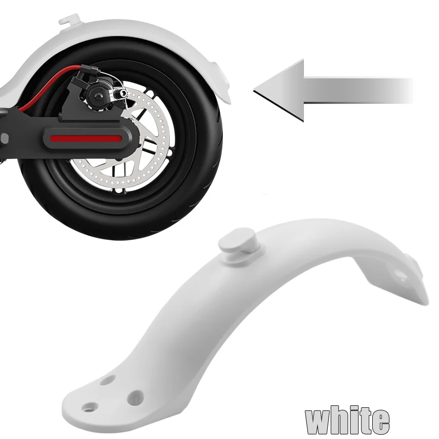 Durable Rear Mudguard Fender Guard for Electric Scooters - Available in Red, Black, and White