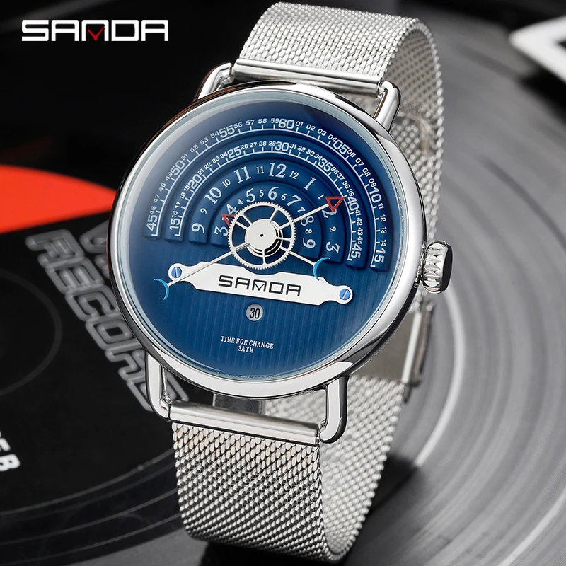 

2021 Sanda Top Brand Wrist Watch Men Watches Business Style Famous Wristwatch Male Quartz For Clock Stainless Steel Strap Hours