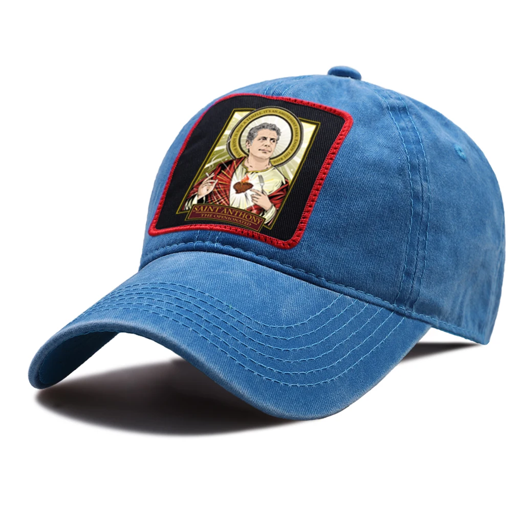 

Saint Anthony Print Baseball Caps Summer Vintage Trucker Hats Cotton Unisex Washed Dad Cap Breathable Sunscreen Snapback Hat