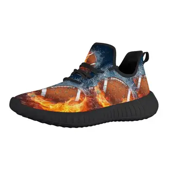 

Pattern custom Football Rugby team Logo men's Running Mesh knitting jogging sports shoes Lightweigh breathable Sneakers Big Size
