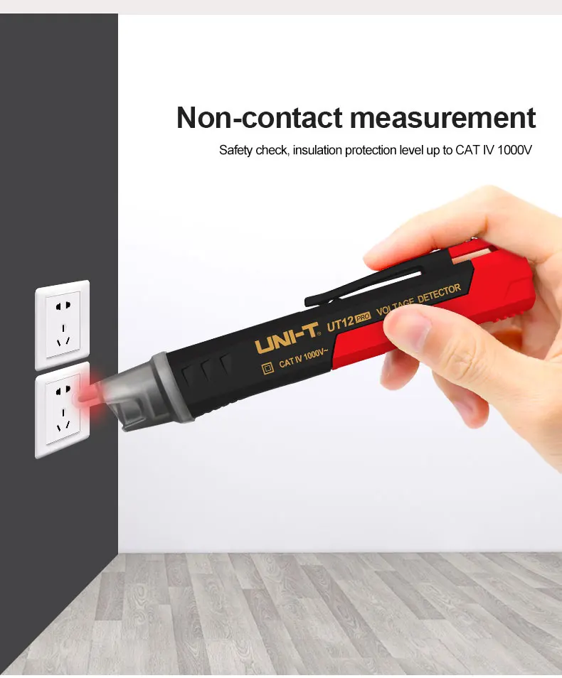 UNI-T UT12 Pro AC Voltage Detector Non Contact Voltage Tester 12V-1000V Contactless Electric Tester Pen Power Sensor LED digital storage oscilloscope