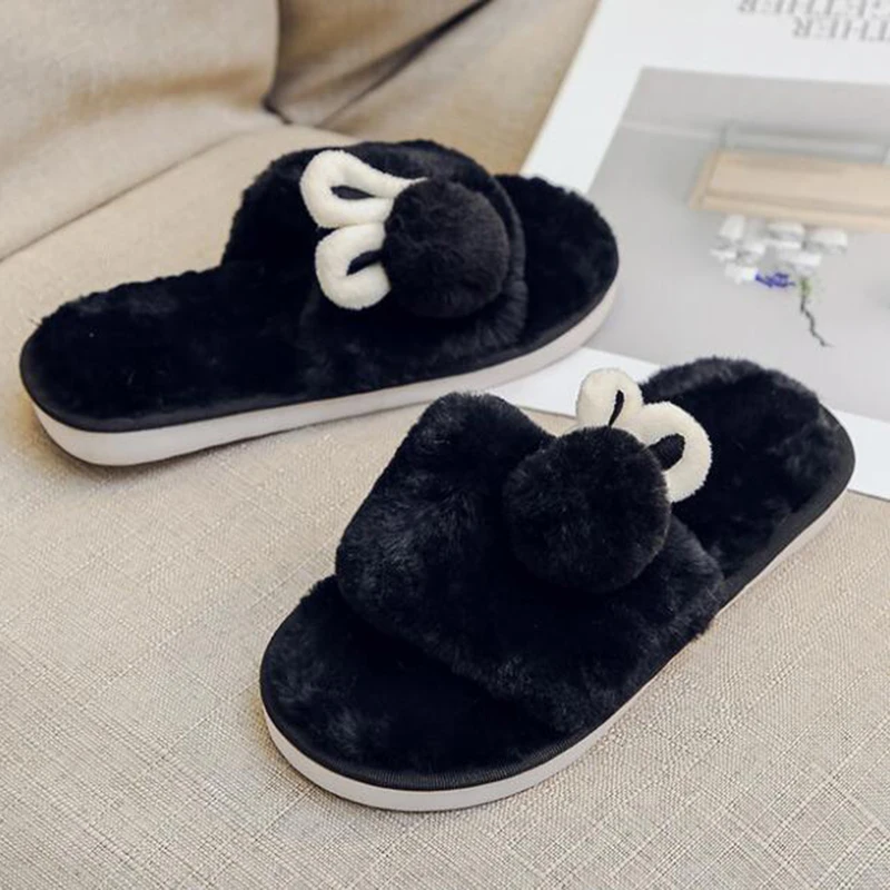 Autumn Winter New Fashion Children Slippers Solid Color Plush Girls Shoes Cartoon Floor Shoes Home Keep warm Slippers s892