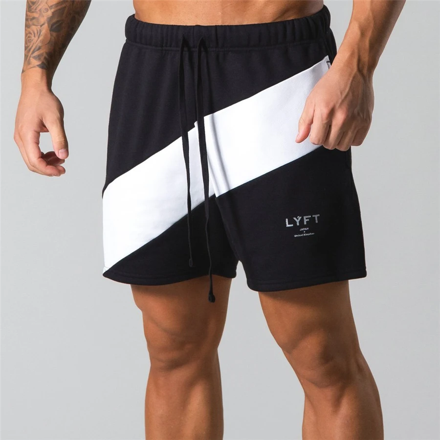 2023 Summer new bodybuilding five-point pants men's gyms fitness exercise casual sports pants fashion trend elastic slim shorts