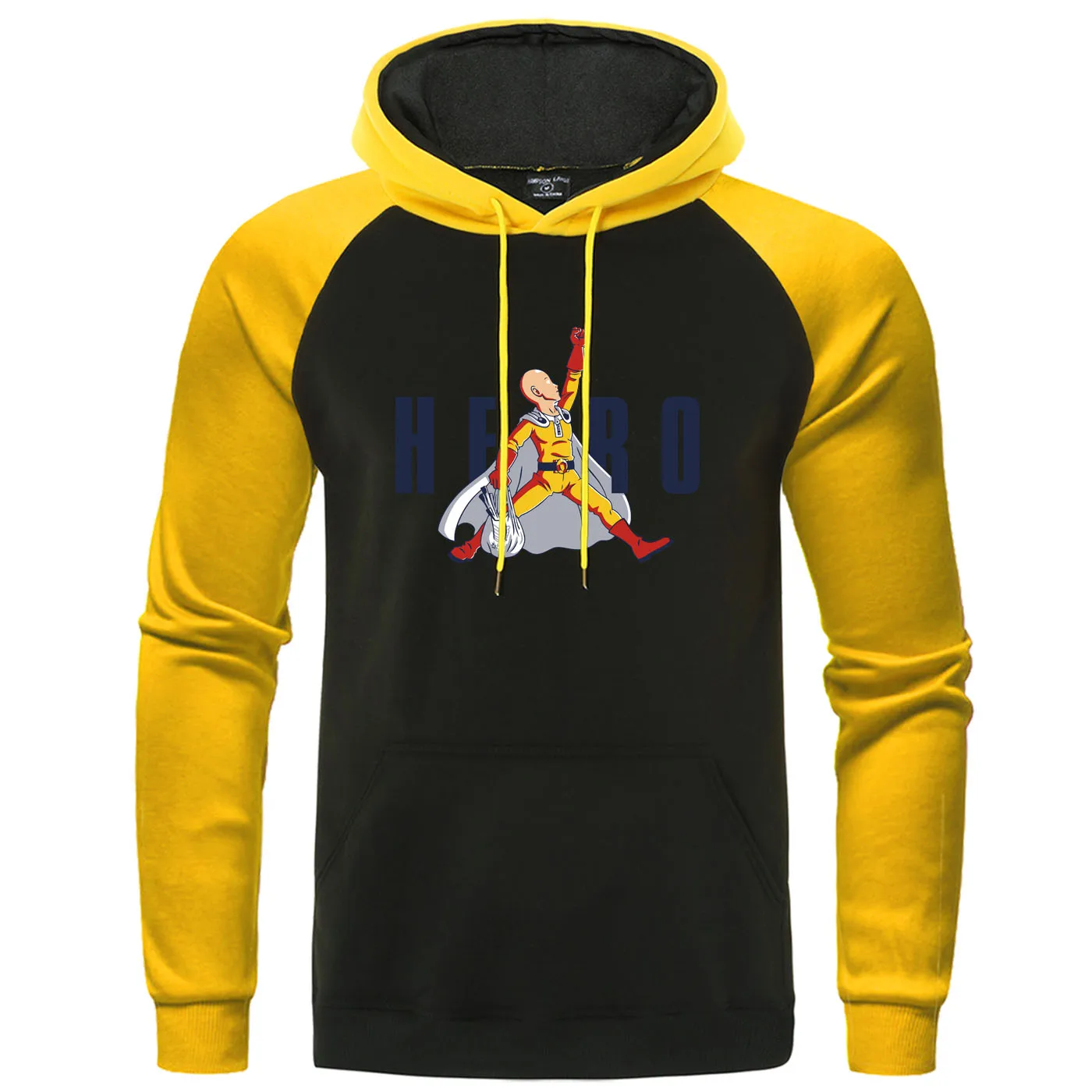 Толстовка с капюшоном One Punch Man, мужской костюм для косплея мужской осенний теплый пуловер, повседневный реглан с капюшоном в стиле аниме saitama Hero, уличная одежда - Цвет: yellow black 6