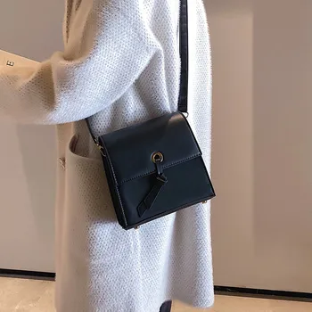 

Women Messenger Bags Female Crossbody Bags Satchel Small Square Leather Mini Female Shoulder Bag Mobile Phone Packet Bolsa