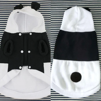 

Funny Dog Clothes Plush Durable Cosplay Soft Warm Autumn Winter Pet Supplies Panda Custome Photography Prop With Hat Outwear