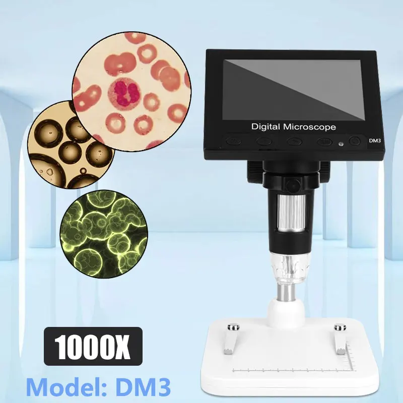 

2019 Digital Microscope Black Computers Electron Microscope Portable Inspection Screen Microscope for Monitoring Drop Shipping
