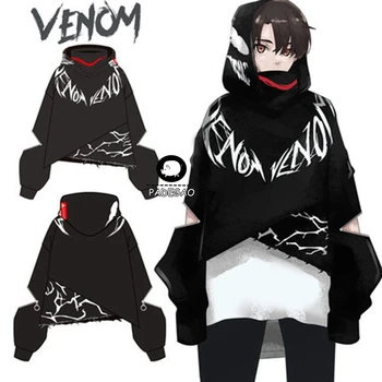 

Anime Movie Venom Cosplay Costumes Women Men Dark Style Graffiti Hoodies Cotton Sweatshirts Coat New Fashion Top