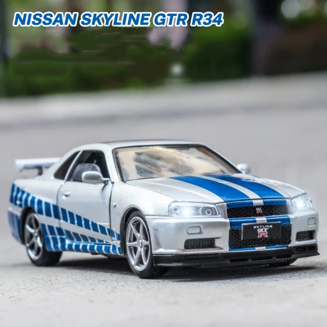 1:32 Nissan Skyline Ares GTR R34 Diecasts & Toy Vehicles Metal Toy Car Model High Simulation Pull Back Collection Kids Toys 2