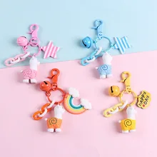 2020 nouveau dessin animé alpaga animal porte-clés version sud-coréenne de mignon sacs accessoires de voiture accessoires créatifs(China)