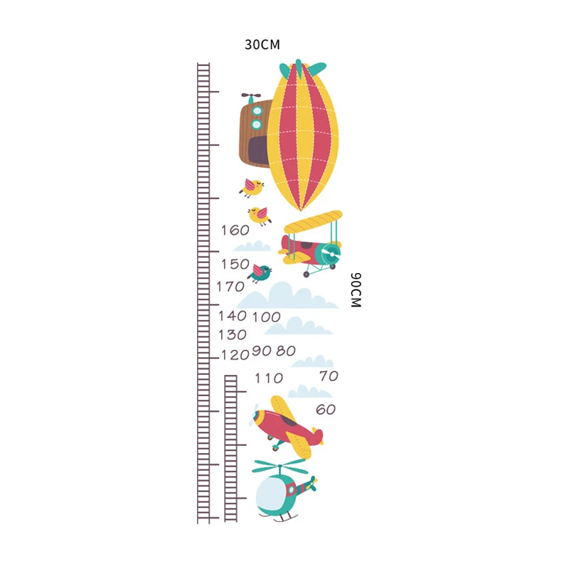 Украшения дома обои глубоководное животное разборный летательный аппарат Детская высота линейка Наклейка на стену для детская игровая комната