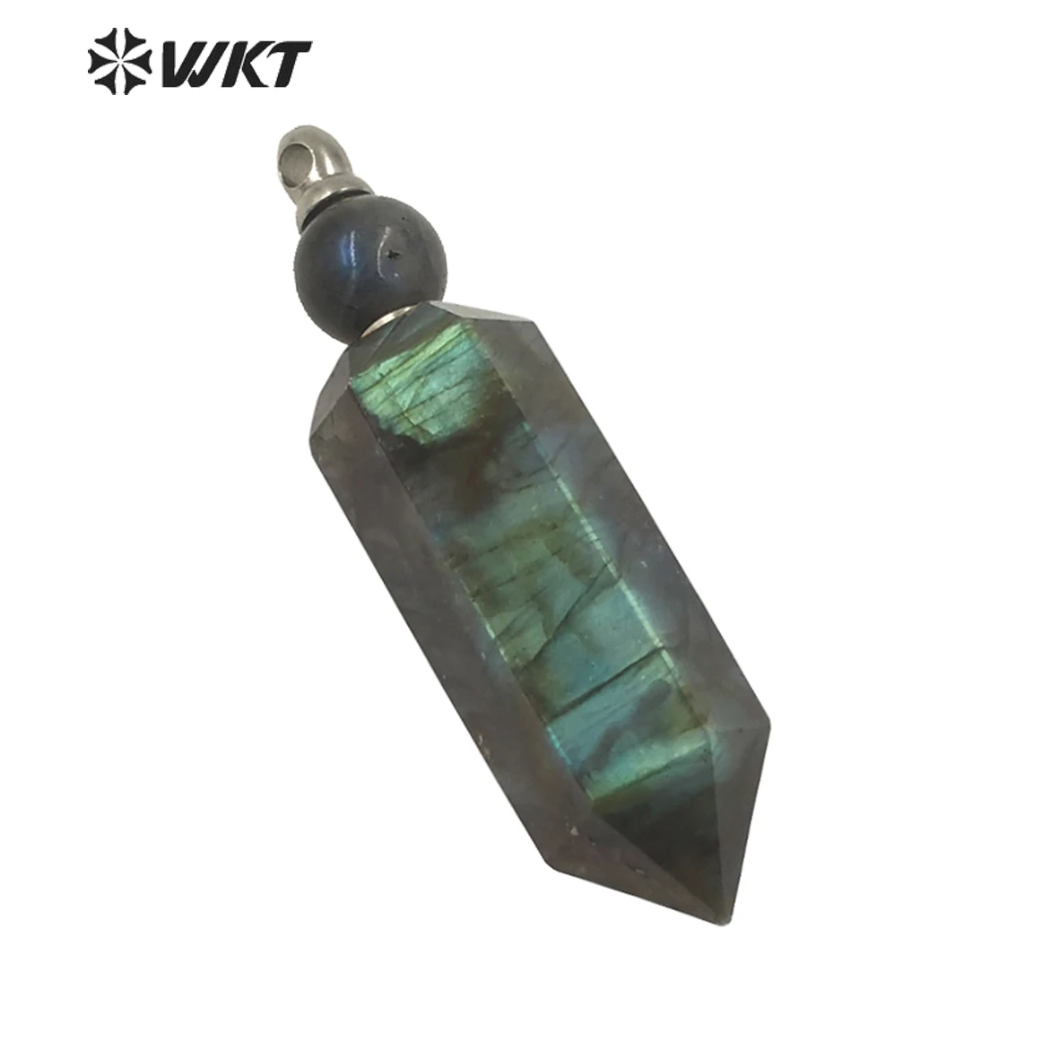 

WT-P1619 удивительный шестиугольник из нержавеющей стали, натуральный лабрадорит, модный спиртовый камень, аксессуары «сделай сам»