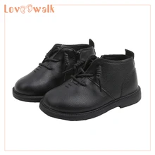 Обувь martin; обувь на плоской подошве для девочек; коллекция года; сезон осень; школьная обувь для детей преддошкольного возраста из кожи пу Сникерсы для маленьких мальчиков; официальная обувь; цвет черный, белый, розовый