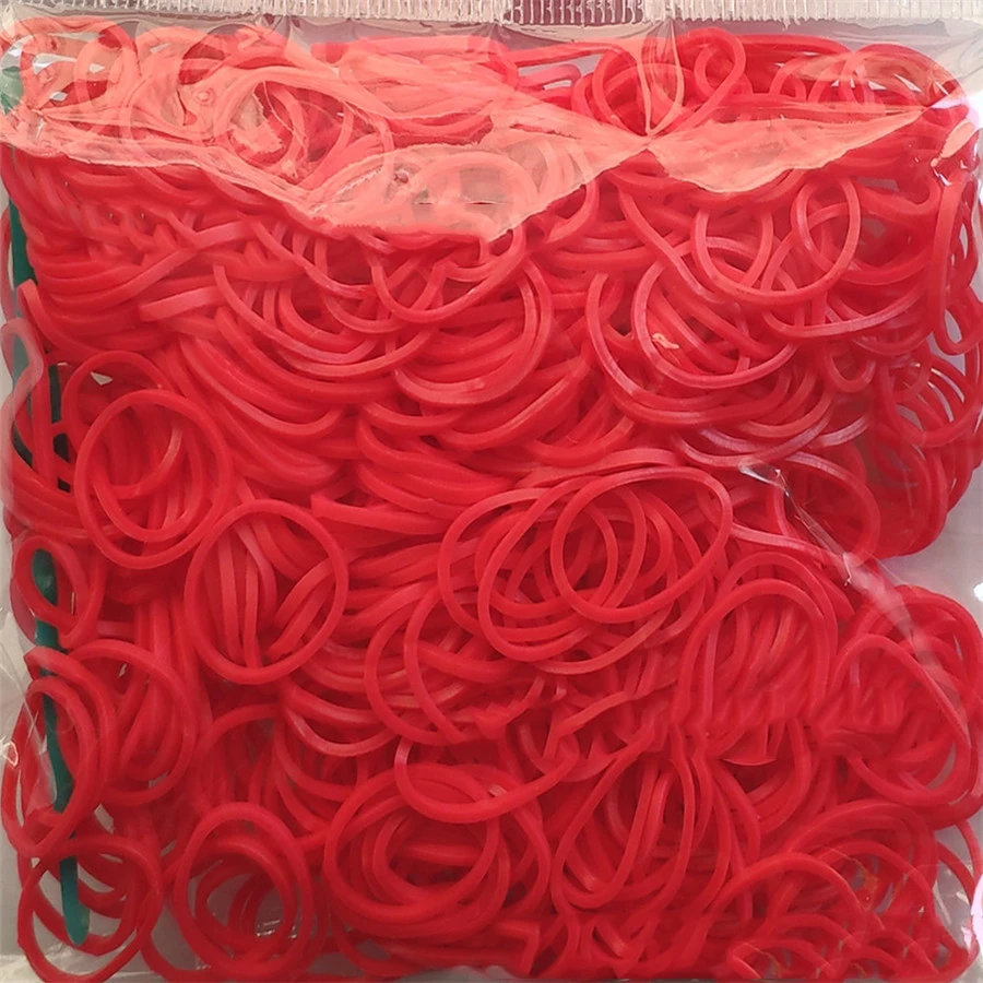 Red 600 эластичные резиновые браслеты разных цветов, детские домашние браслеты для плетения, браслеты для женщин - Окраска металла: Red