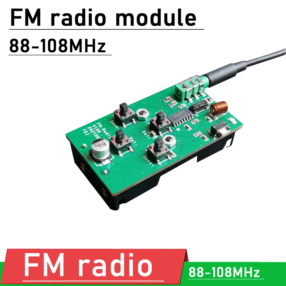 

RDA5807 FM radio module 88-108MHz AA battery powered micro