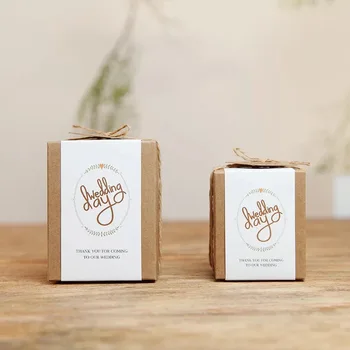 

24pcs/lot Square Candy Box Kraft Gift Bag Wedding Favors Gift Boxes Party Box Bag Eco Friendly Kraft Gift Bags Wrapped Supplies