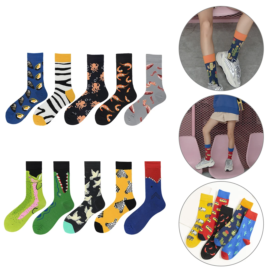 Харадзюку счастливые мужские носки смешной чесаный хлопок платье повседневные Свадебные носки красочные новые скейтборд носки для женщин