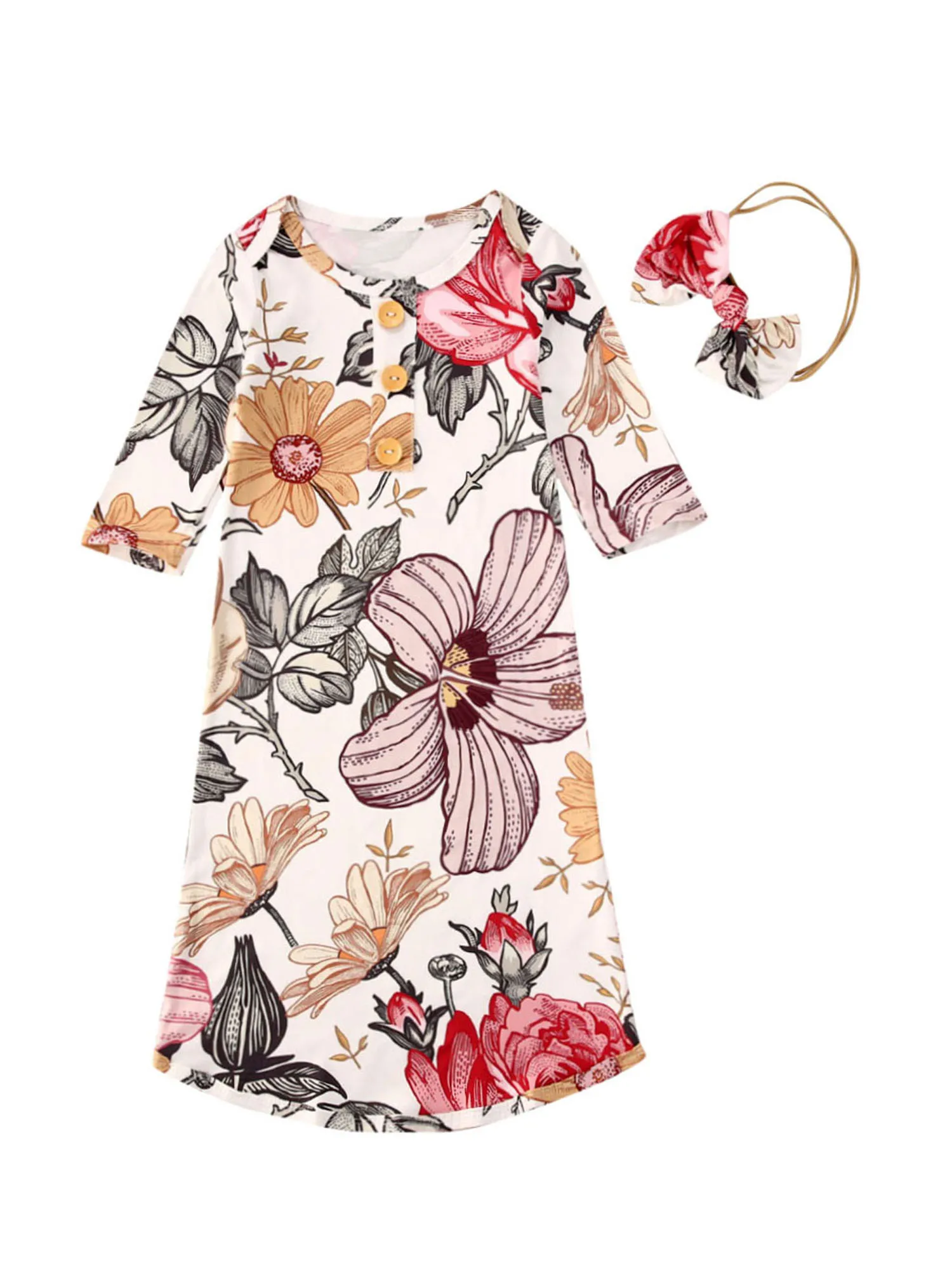 Хлопковое одеяло для сна с цветочным рисунком новорожденных и малышей