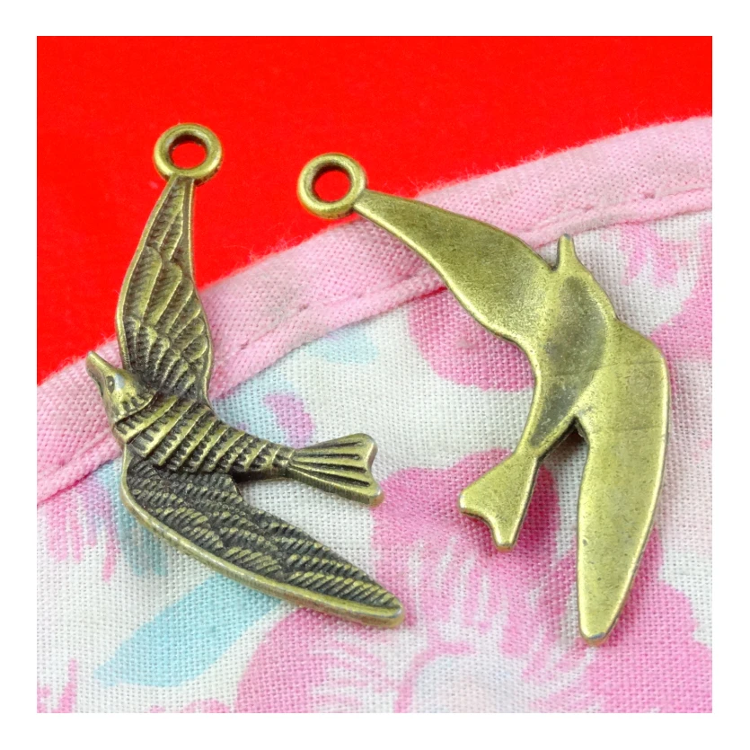 

30pcs 32*18MM Antique Bronze Plated Bird Charms Pendants for Jewelry Making Findings DIY Handmade Craft