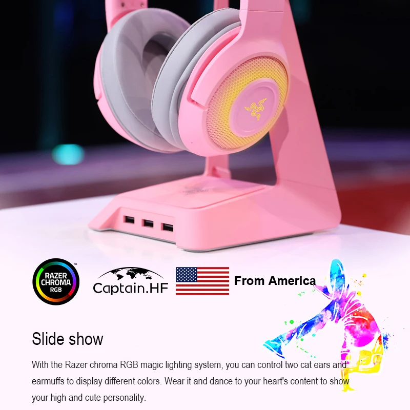 US Captain Hip-Hop Limited Kitty Ear Bluetooth