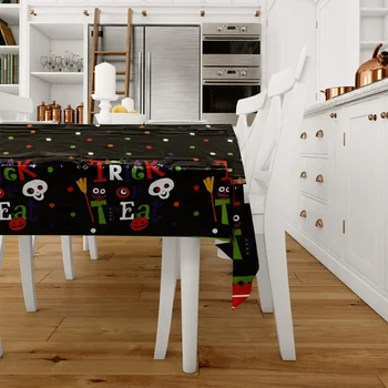 

1Pc Halloween Tablecloth Practical Creative Disposable Skull Tablecloth Party Supply Printing Pattern Tablecloth for Bar Home Sh