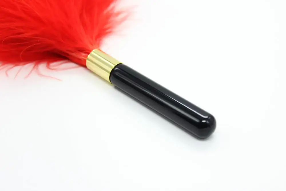 Sex Toys Candiway Sexy Soft Flirting Feather Tickler Special Metal Handle BDSM Erotic Adult Sex Toys For Couples