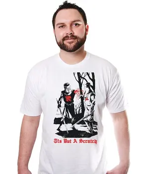

Men T Shirt 2019 Fashion Tis But A Scratch Tshirt Funny Humor Monty Python Tee And The Holy Grail Movie