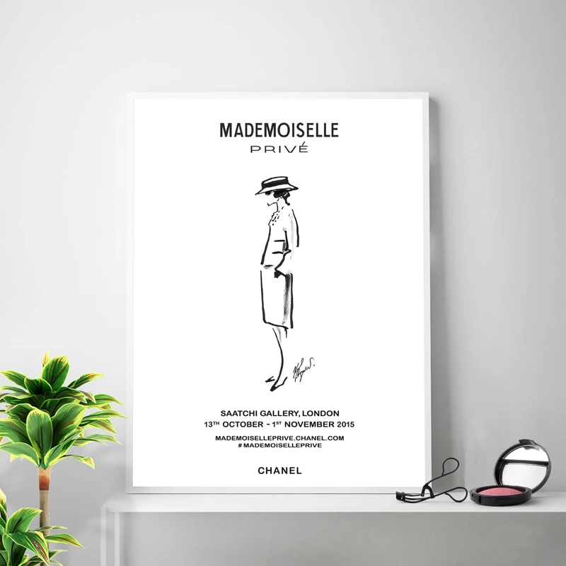 Saatchi Gallery Mademoiselle Prive Poster Beige Tote Bag From