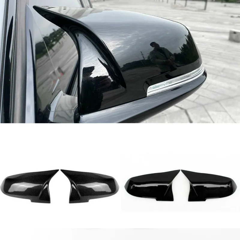 Rear View Side Mirror Cover For BMW 1 2 3 4 X Series Rear View Side Mirror Cover F20 F21 F22 F23 F30 F32 F36 X1 E84 F87 M2 Carbon fiber pattern Accessories