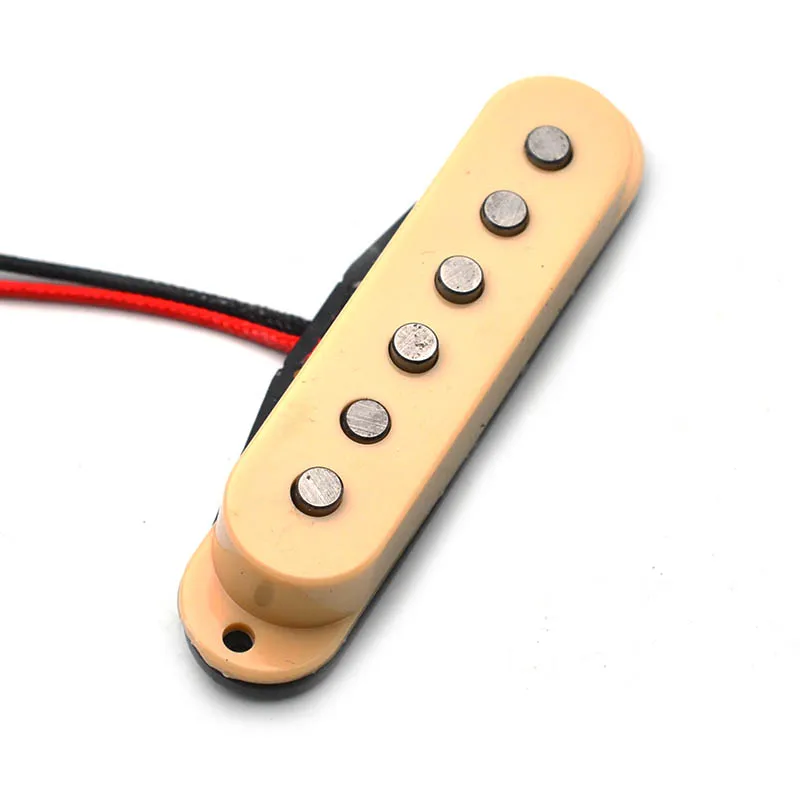 Alnico 5 одновитковая катушка в шахматном порядке Топ углеродное волокно бобины электрогитара со звукоснимателем пикап шеи/средний/мост 50/50/52 мм для FD гитары желтый