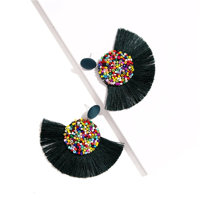 

ZOEBER Handmade colorful honeycomb Dangle Drop Earrings Biscuits Round Resin Cheetah Tassel Earrings for Women Sector Oorbellen