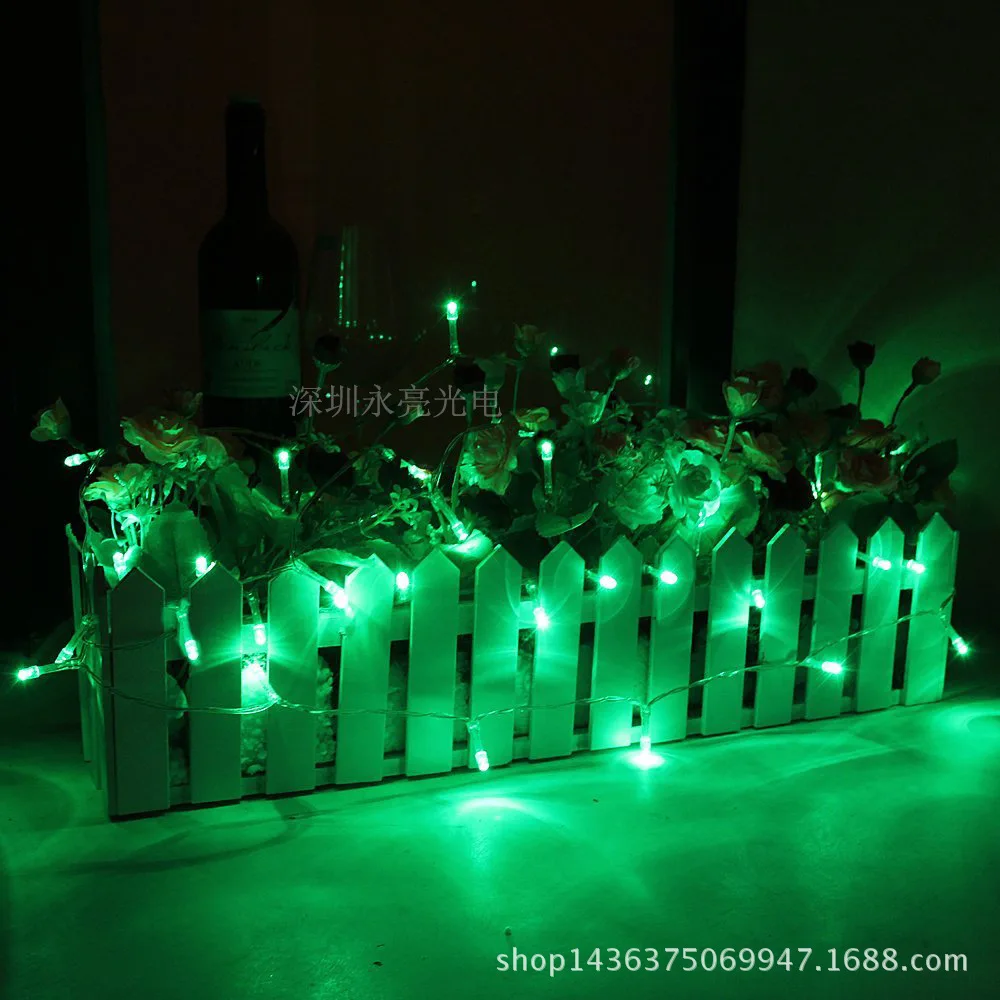 10 м 80LED медный водонепроницаемый аккумулятор красочные огни освещение цепь Рождество праздник свадьба сайт декоративные светильники производство
