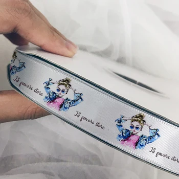 

1roll smooth ribbon colorful custom every language different logo company party wedding decoration gift package shoes cloth rope