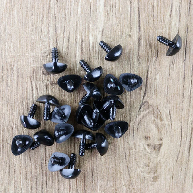 10Pcs/Lot 8/9/11/15mm Plastic Mini Black Safety Triangle Nose for Doll for Teddy Dog Stuffed Animals Plush Toy Dolls Noses Eyes 5