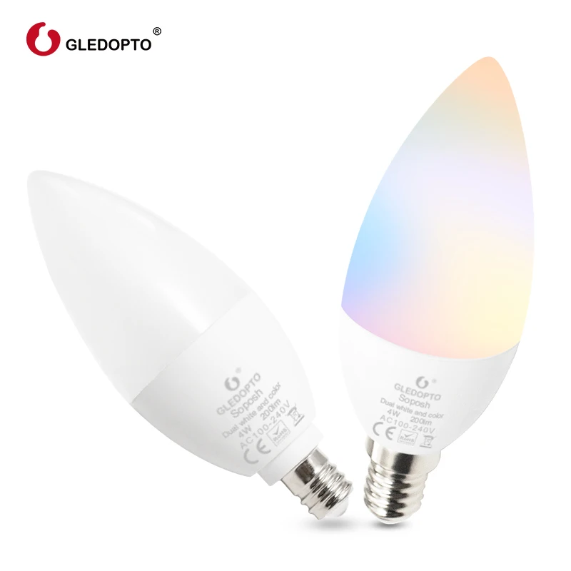 1 шт. G светодиодный OPTO Zigbee RGB+ CCT светодиодный 4 Вт свечной светильник E12/E14 декоративная лампа с регулируемой яркостью совместима с Amazon Echo Plus AC