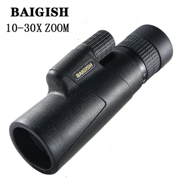 

Baigish Zoom 10-30X42 Military Monocular Telescope HD BAK4 Prism High Power Binoculars Sniper Spyglass For Outdoor Hunting Camp