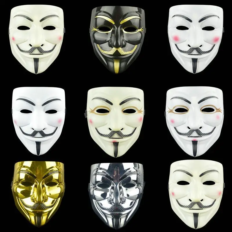 

Halloween Christmas Party Movie Cosplay V For Vendetta Hacker Mask Anonymous Guy Fawkes Gift Adult Kids Film Theme Mask Joker