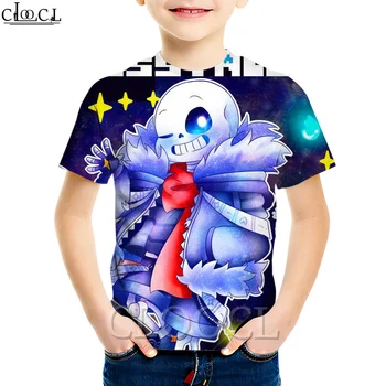 

CLOOCL Baby 4 To 13 Years Kids Games Undertale Summer T Shirt Boy Girl 3D Print Short Sleeve Clothing Teens Fashion Tops