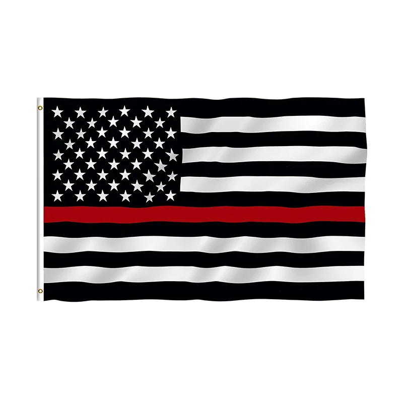 1 шт., 90*150 см, флаг полиции США, тонкий Американский Национальный Баннер, праздничный парад, праздник, голубая линия, флаг США, домашний декор - Цвет: E
