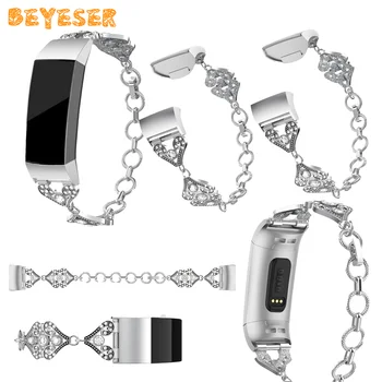 

Retro style Metal watchband For fitbit charge 3 bracelet Smart watch accessories Replacement wrist strap dropshipping adjustable