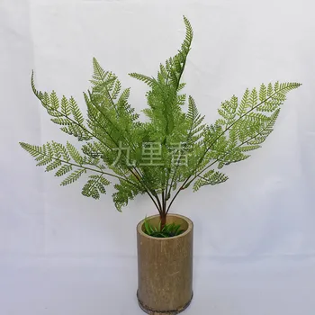 

Spray Color Soft Glue Feel Adiantum Plant Wall with Wood Artificial Persian Fern Wire Leaf Persian Grass Plants Plastic