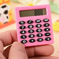 Mini calculatrice de poche, calculatrice de poche, pièces de monnaie, Batteries, pour l'école et le bureau 