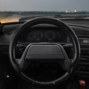 

Braid On Steering Wheel Universal Hand Stitching Fiber Leather Diameter 38cm Steering Cover Couvre