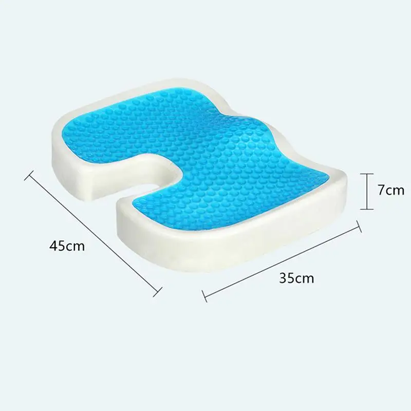 Breathable Gel Orthopedic Chair Cushions Velvet Memory Foam U Coccyx Protector Pad Office Chair Healthy Sitting Seat Massage