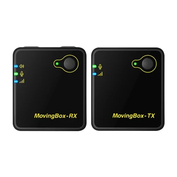 

Movingmic Wireless Lavalier Microphone 2 Channels 2.4G Mini Lapel Microphone for iPhone Smartphone Youtube Interview MovingBox