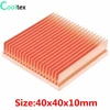 (Special Offer) Pure Copper Heatsink 40x40x10mm Skiving Fin DIY Heat Sink Radiator For Electronic CHIP LED IC Cooling Cooler ► Photo 1/6