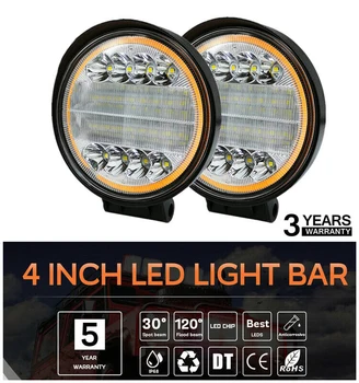 

30000LM Headlight 9-30V DC 6000K Off-road 4 inch 300W Driving Lamp Stainless Steel Bracket