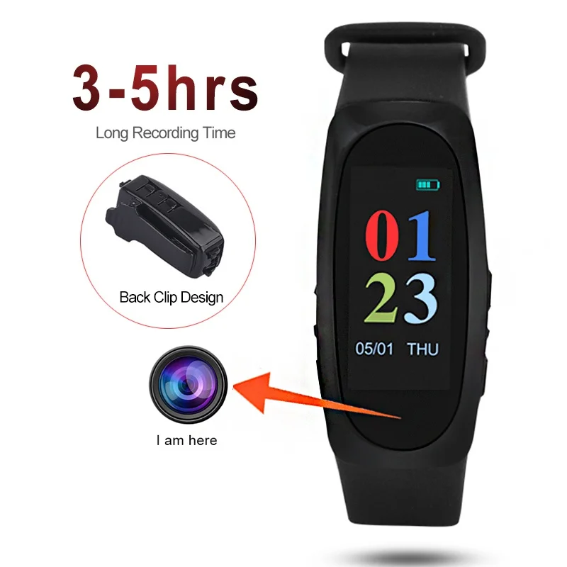 

Amazing Color 1080P HD Video Camera Photo Recorder Watch Smart band Wearable Clip Body Cam Sound Voice Recording Sports DV